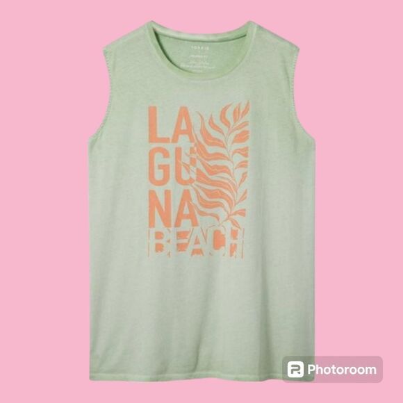 2X 18W 20W Torrid Green Laguna Beach Tank Cotton Jersey Slub Surfer Relax Fit or - Picture 1 of 7